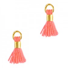Mini Quaste Ibiza Style 0.7cm Gold-neon pink
